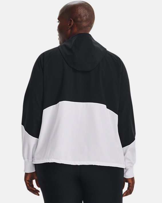 Women's UA Woven Full-Zip Jacket, Black, pdpMainDesktop image number 1